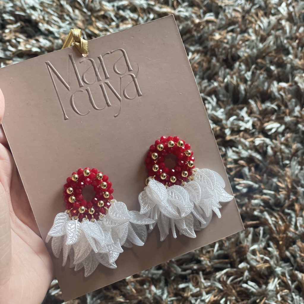 Bellflower Earrings [Red]
