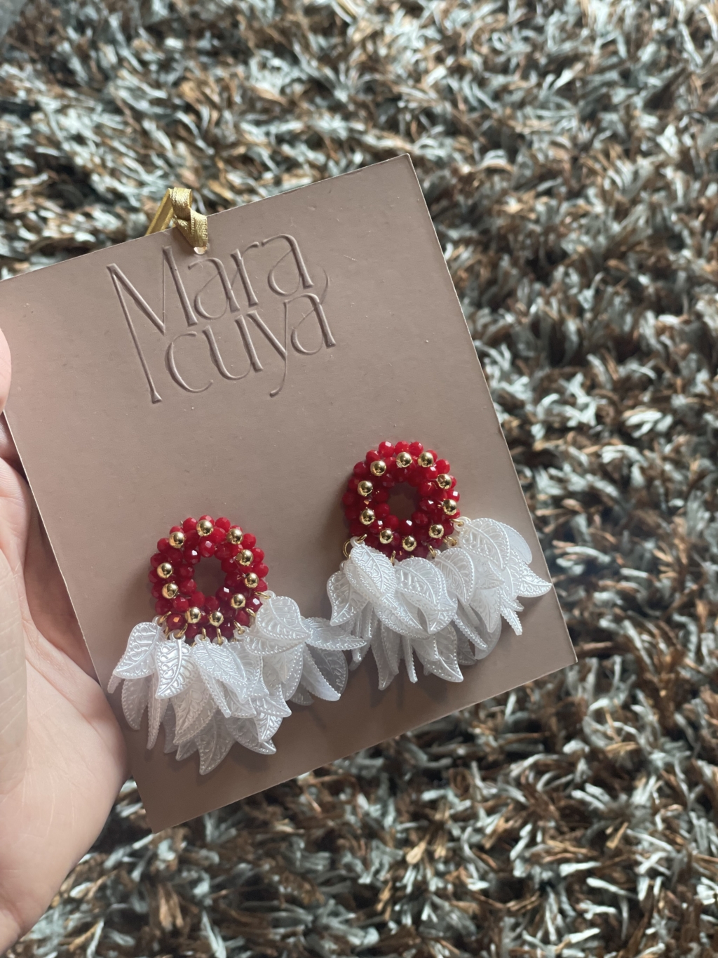 Bellflower Earrings [Red]
