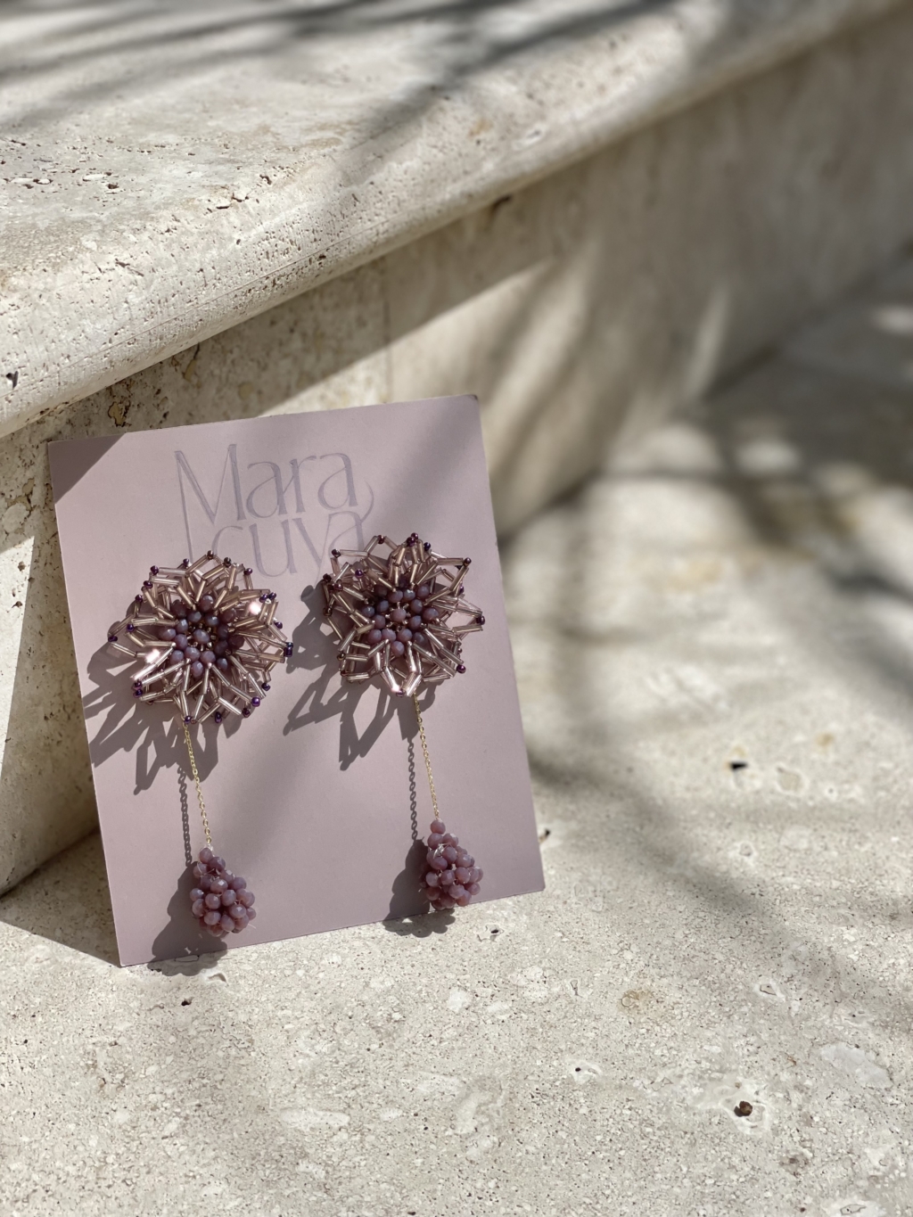 Di Praia Earrings [Blackberry] - Image 2
