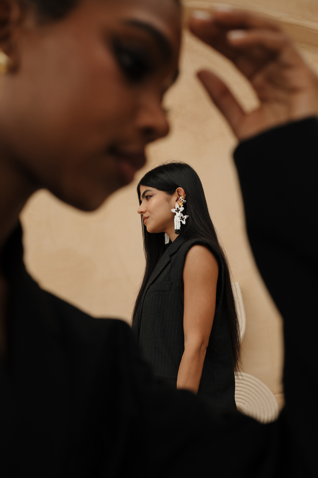 Amaia Earrings [Black & White] - Image 4