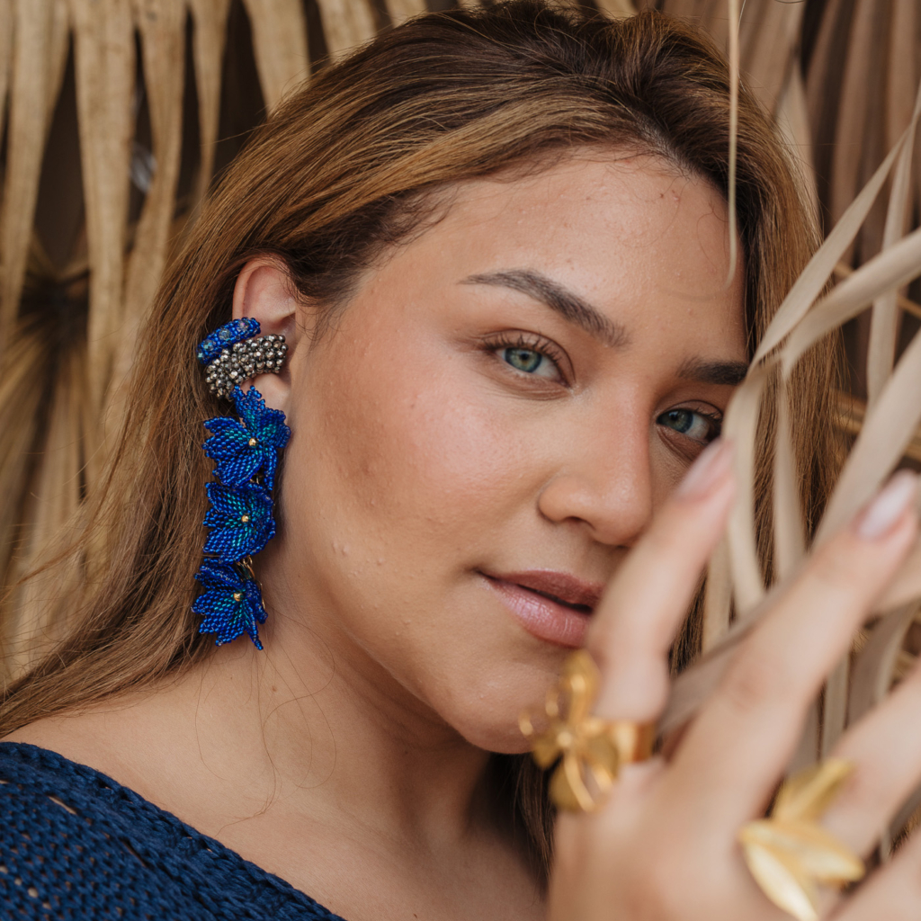 Esmera Earrings [Triple Blue]