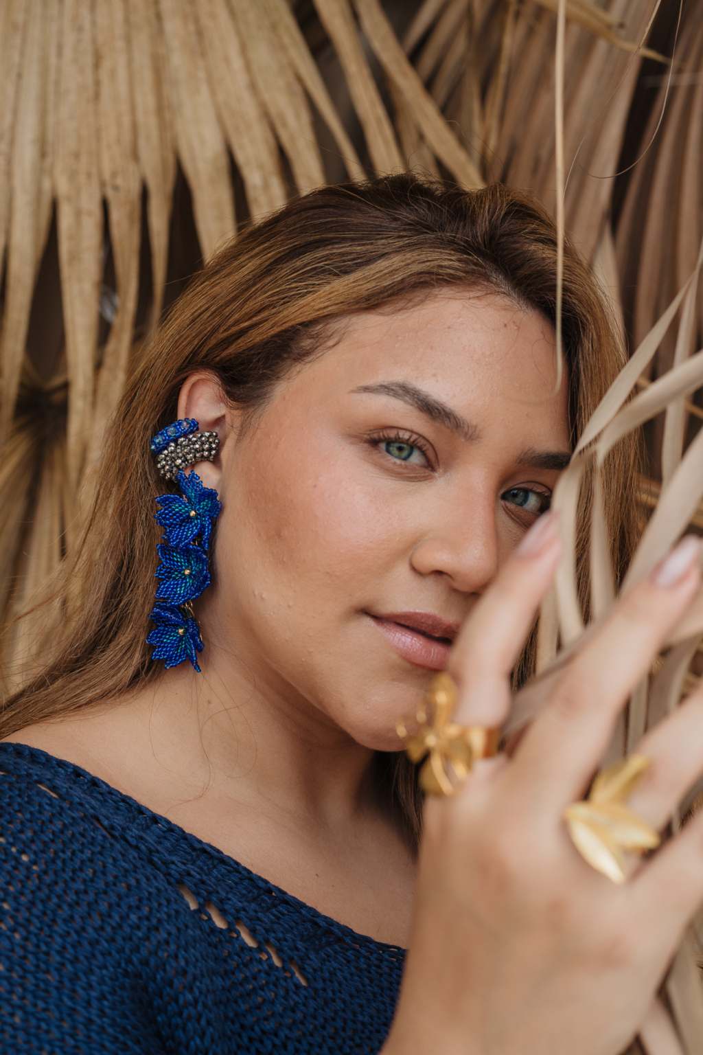 Esmera Earrings [Triple Blue]