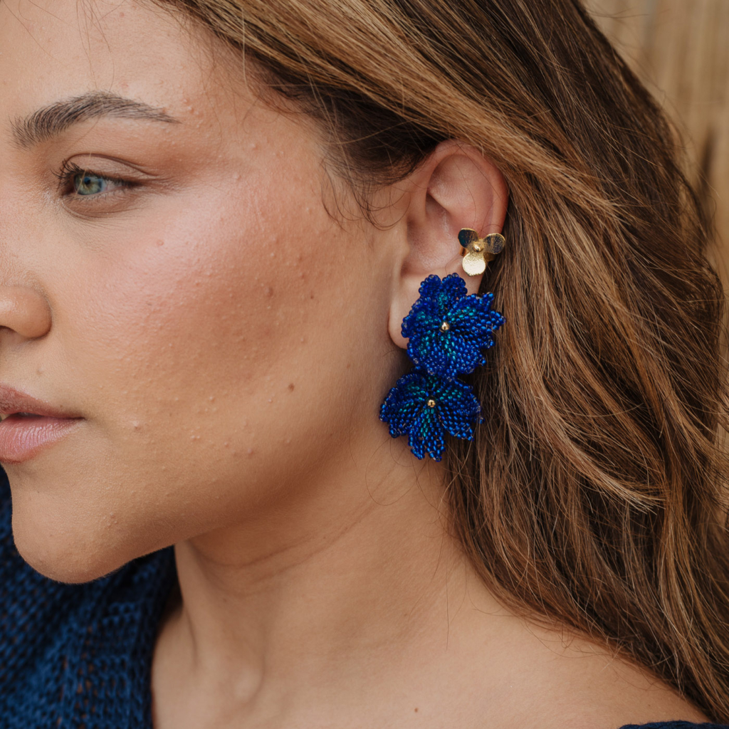 Esmera Earrings [Double Blue]