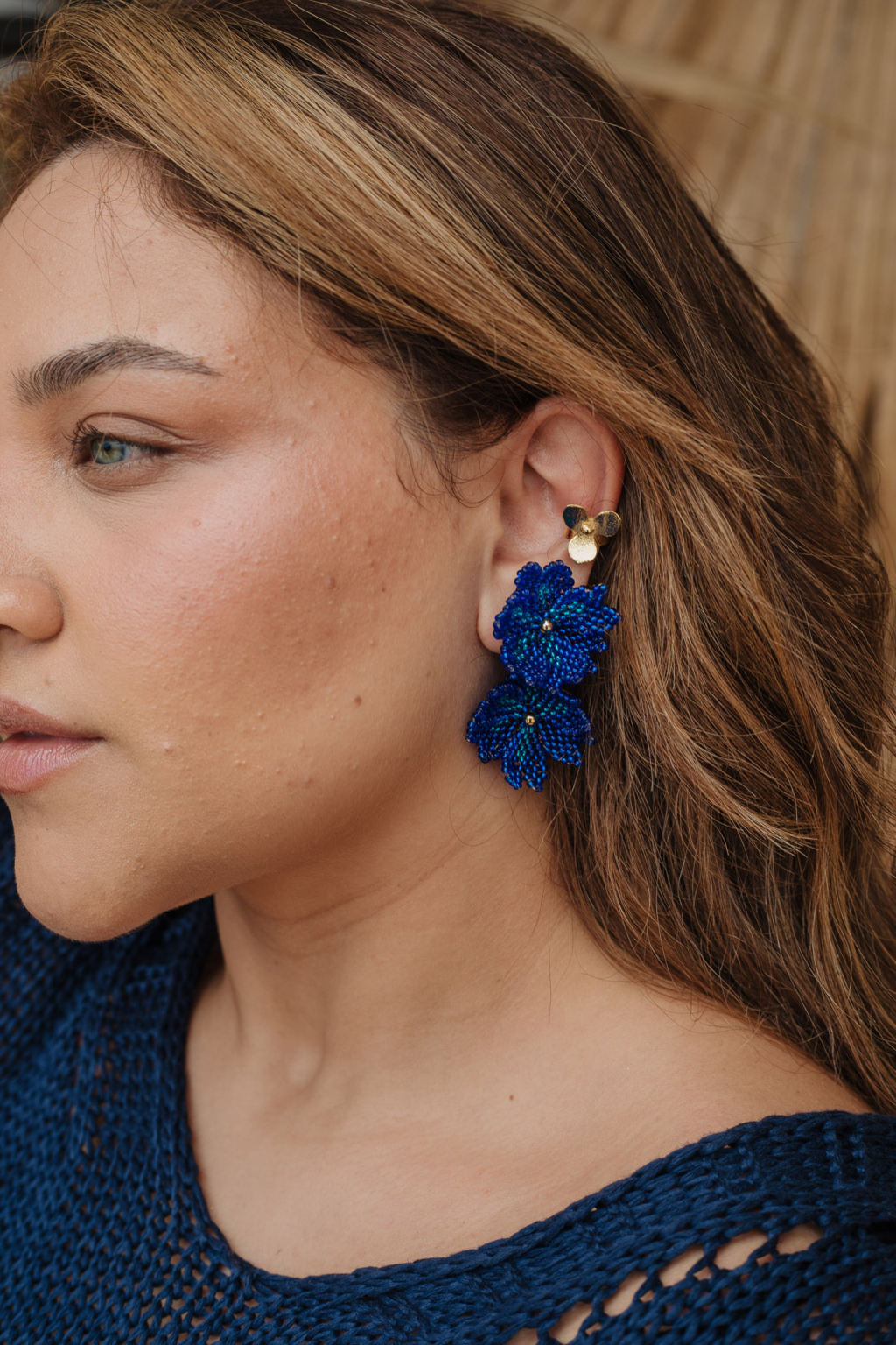 Esmera Earrings [Double Blue]