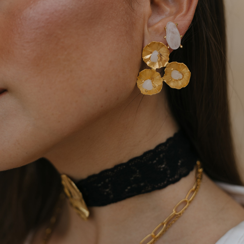 Calma Mini Earrings [Cuarzo]