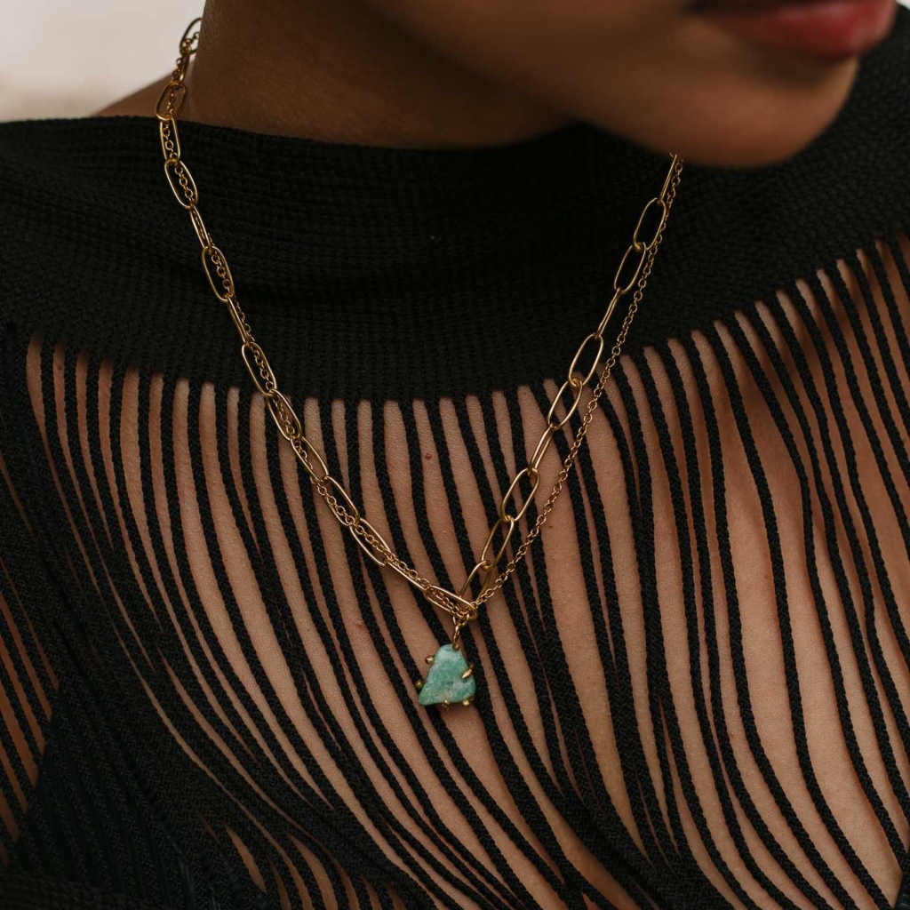 Calma Amuleto Necklace [Jade]