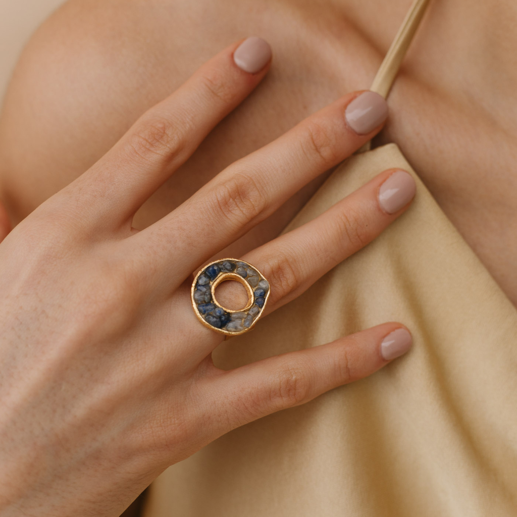 Caliza Ring [Cuarzo Azul]